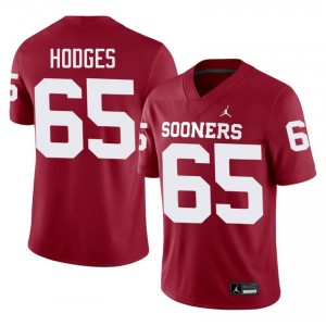 Oklahoma Sooners Ace Hodges #65 Crimson Jersey | Genuine Embroidery NCAA Football Men Apparel 81529022