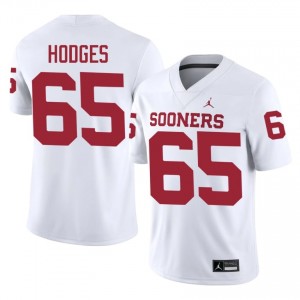 #65 Ace Hodges Oklahoma White Jersey | Elite Stitched Men Player Football Gear 86340261