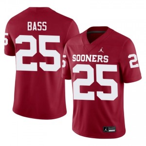 Elite Thread Andy Bass #25 OU Sooners Crimson Jersey | Men University Football Embroidery Fan Gear 97265633