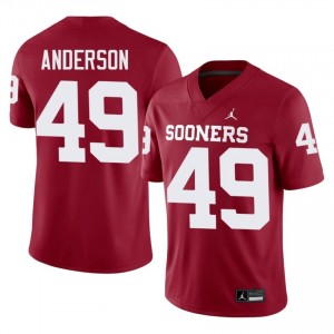 #49 Ben Anderson Oklahoma Sooners Crimson Jersey | Alumni Embroidery Men Player Football Gear 64946863
