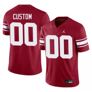 OU Custom #00 Crimson Throwback Jersey | Pro Cut Stitch NCAA Football Men Apparel 71377726