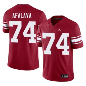 Crimson Darius Afalava #74 OU Sooners Throwback Jersey | Men High School Football Licensed Stitch 43757329