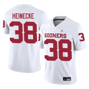 Durable Owen Heinecke #38 OKLA White Jersey | Men University Football Stitched Fan Gear 47182978
