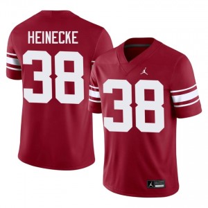 Owen Heinecke #38 OU Throwback Jersey | Iconic Crimson College Football Men Stitch 75813770