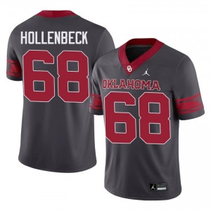 Anthracite Owen Hollenbeck #68 Oklahoma Sooners Alternate Jersey | Men High School Football Limited Embroidery 34681510