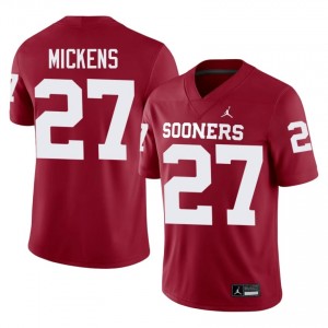 Preston Mickens #27 OU Sooners Jersey | Gameday Crimson College Football Men Embroidery 68631204