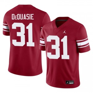 Reed DeQuasie #31 OU Sooners Throwback Jersey | Iconic Crimson College Football Men Stitch 34222109