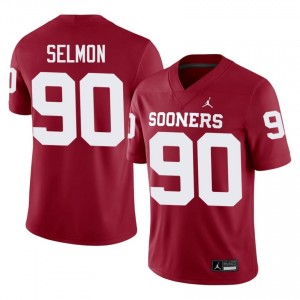 Oklahoma Sooners Trent Wilson #90 Crimson Jersey | Genuine Embroidery NCAA Football Men Apparel 10066378