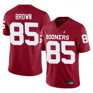 Trey Brown #85 Oklahoma Sooners Jersey | Gameday Crimson College Football Men Embroidery 73135089