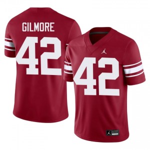 Officially Licensed Wyatt Gilmore #42 Sooners Crimson Throwback Jersey | Men University Football Stitch Fan Gear 16418972