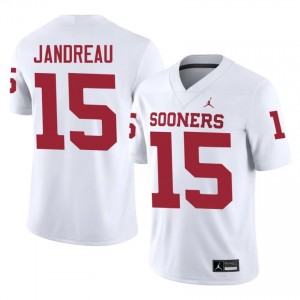 OKLA Beau Jandreau #15 White Jersey | Premium Stitched NCAA Football Men Apparel 96147283