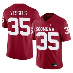 Oklahoma Sooners Billy Vessels #35 Crimson Jersey | Genuine Embroidery NCAA Football Men Apparel 83646501