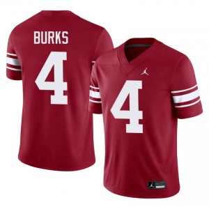 Officially Licensed Deion Burks #4 OU Sooners Crimson Throwback Jersey | Men University Football Stitch Fan Gear 78602594