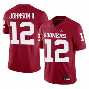 #12 Derrick Johnson II Oklahoma Sooners Crimson Jersey | Alumni Embroidery Men Player Football Gear 78949287