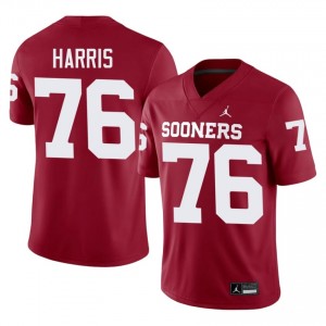 E'Marion Harris #76 Oklahoma Sooners Jersey | Gameday Crimson College Football Men Embroidery 97255120
