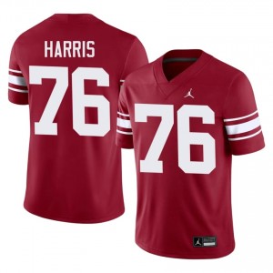 #76 E'Marion Harris Sooners Crimson Throwback Jersey | Authentic Stitch Men Player Football Gear 72241874