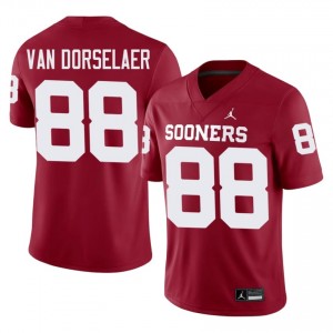 Elite Thread Jack Van Dorselaer #88 Oklahoma Sooners Crimson Jersey | Men University Football Embroidery Fan Gear 74743201