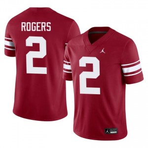 Jahsiear Rogers #2 Sooners Throwback Jersey | Iconic Crimson College Football Men Stitch 64625797