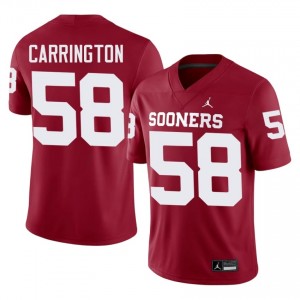 James Carrington #58 OU Sooners Jersey | Gameday Crimson College Football Men Embroidery 19454244
