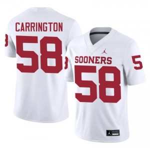 OKLA James Carrington #58 White Jersey | Premium Stitched NCAA Football Men Apparel 31859107