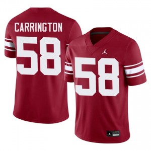 #58 James Carrington OU Crimson Throwback Jersey | Authentic Stitch Men Player Football Gear 81177363