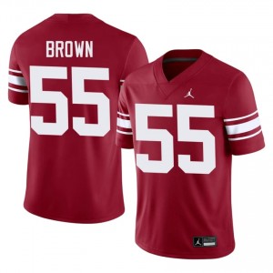 Crimson Jammal Brown #55 OU Sooners Throwback Jersey | Men High School Football Licensed Stitch 37262730