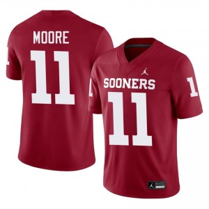 Kristan Moore #11 Oklahoma Sooners Jersey | Gameday Crimson College Football Men Embroidery 65970346