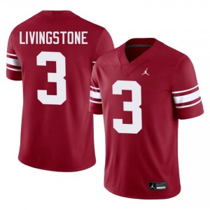 Officially Licensed Parker Livingstone #3 OU Sooners Crimson Throwback Jersey | Men University Football Stitch Fan Gear 16987989