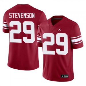 Crimson Rhamondre Stevenson #29 Sooners Throwback Jersey | Men High School Football Licensed Stitch 15214645