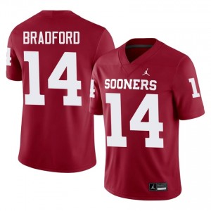 Sam Bradford #14 Oklahoma Sooners Jersey | Gameday Crimson College Football Men Embroidery 89314592
