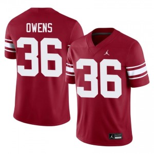 OU Steve Owens #36 Crimson Throwback Jersey | Pro Cut Stitch NCAA Football Men Apparel 21035442
