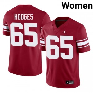 #65 Ace Hodges Oklahoma Sooners Crimson Throwback Jersey | Authentic Embroidery Women Player Football Gear 34437513