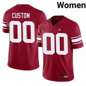 Custom #00 Oklahoma Sooners Throwback Jersey | Iconic Crimson College Football Women Embroidery 25316733