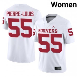 OU Sooners Eddy Pierre-Louis #55 White Jersey | Premium Swen NCAA Football Women Apparel 34280158