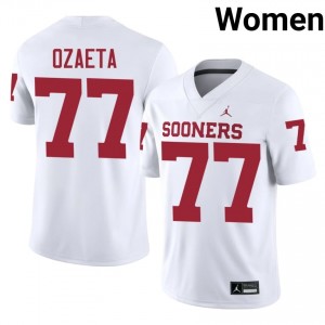 Heath Ozaeta #77 OU Sooners Jersey | Exclusive White College Football Women Swen 15991834