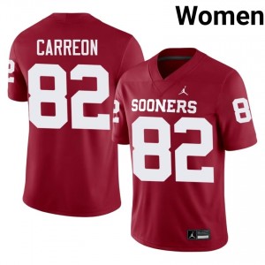 Ivan Carreon #82 Sooners Jersey | Gameday Crimson College Football Women Stitched 96597702