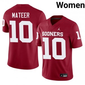 #10 John Mateer OKLA Crimson Jersey | Alumni Stitched Women Player Football Gear 51785361