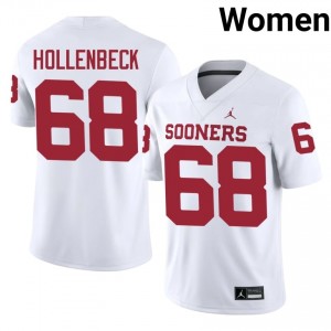 Owen Hollenbeck #68 Sooners Jersey | Exclusive White College Football Women Swen 86012492