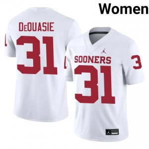 White Reed DeQuasie #31 Sooners Jersey | Women High School Football Fresh Swen 83801922