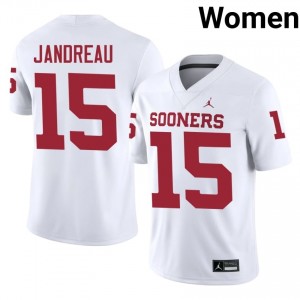 Beau Jandreau #15 OU Sooners Jersey | Exclusive White College Football Women Swen 43243152