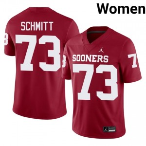#73 Deacon Schmitt Oklahoma Crimson Jersey | Alumni Stitched Women Player Football Gear 79249745