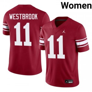 #11 Dede Westbrook Oklahoma Sooners Crimson Throwback Jersey | Authentic Embroidery Women Player Football Gear 71495922