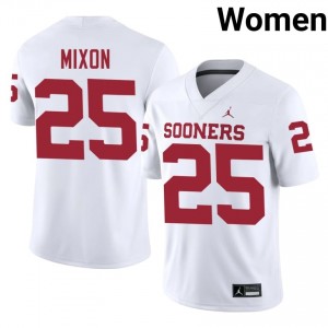Joe Mixon #25 OU Sooners Jersey | Exclusive White College Football Women Swen 78513433