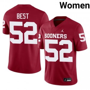 #52 Noah Best OKLA Crimson Jersey | Alumni Stitched Women Player Football Gear 82797188
