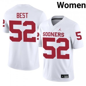 White Noah Best #52 OU Jersey | Women High School Football Fresh Swen 81657149