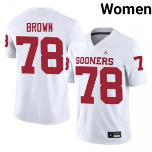 #78 Orlando Brown OU White Jersey | Elite Swen Women Player Football Gear 28909506