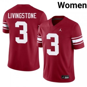 Crimson Parker Livingstone #3 OU Sooners Throwback Jersey | Women High School Football Licensed Embroidery 12687023