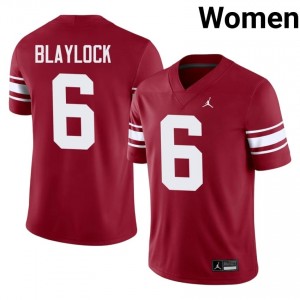 Officially Licensed Tory Blaylock #6 OU Sooners Crimson Throwback Jersey | Women University Football Embroidery Fan Gear 69674498