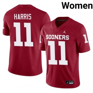 #11 Trell Harris Sooners Crimson Jersey | Alumni Stitched Women Player Football Gear 82478488
