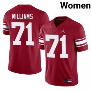 Trent Williams #71 Oklahoma Sooners Throwback Jersey | Iconic Crimson College Football Women Embroidery 12914743